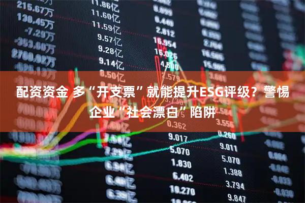 配资资金 多“开支票”就能提升ESG评级？警惕企业“社会漂白”陷阱