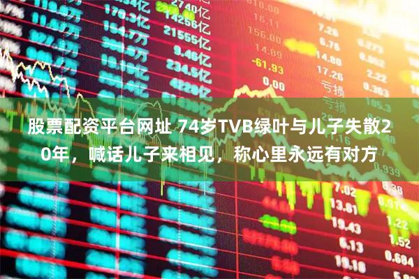 股票配资平台网址 74岁TVB绿叶与儿子失散20年，喊话儿子来相见，称心里永远有对方