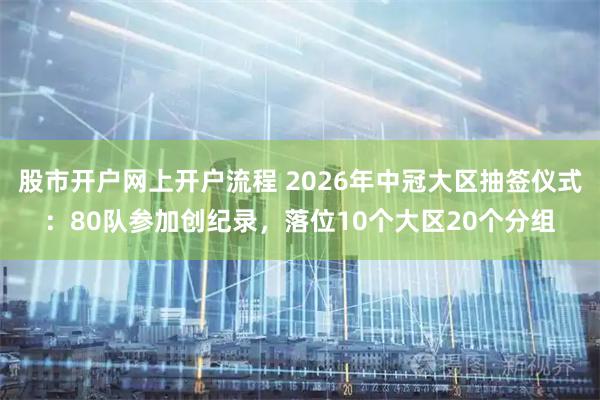 股市开户网上开户流程 2026年中冠大区抽签仪式:80队参加创纪录,落位10个大区20个分组